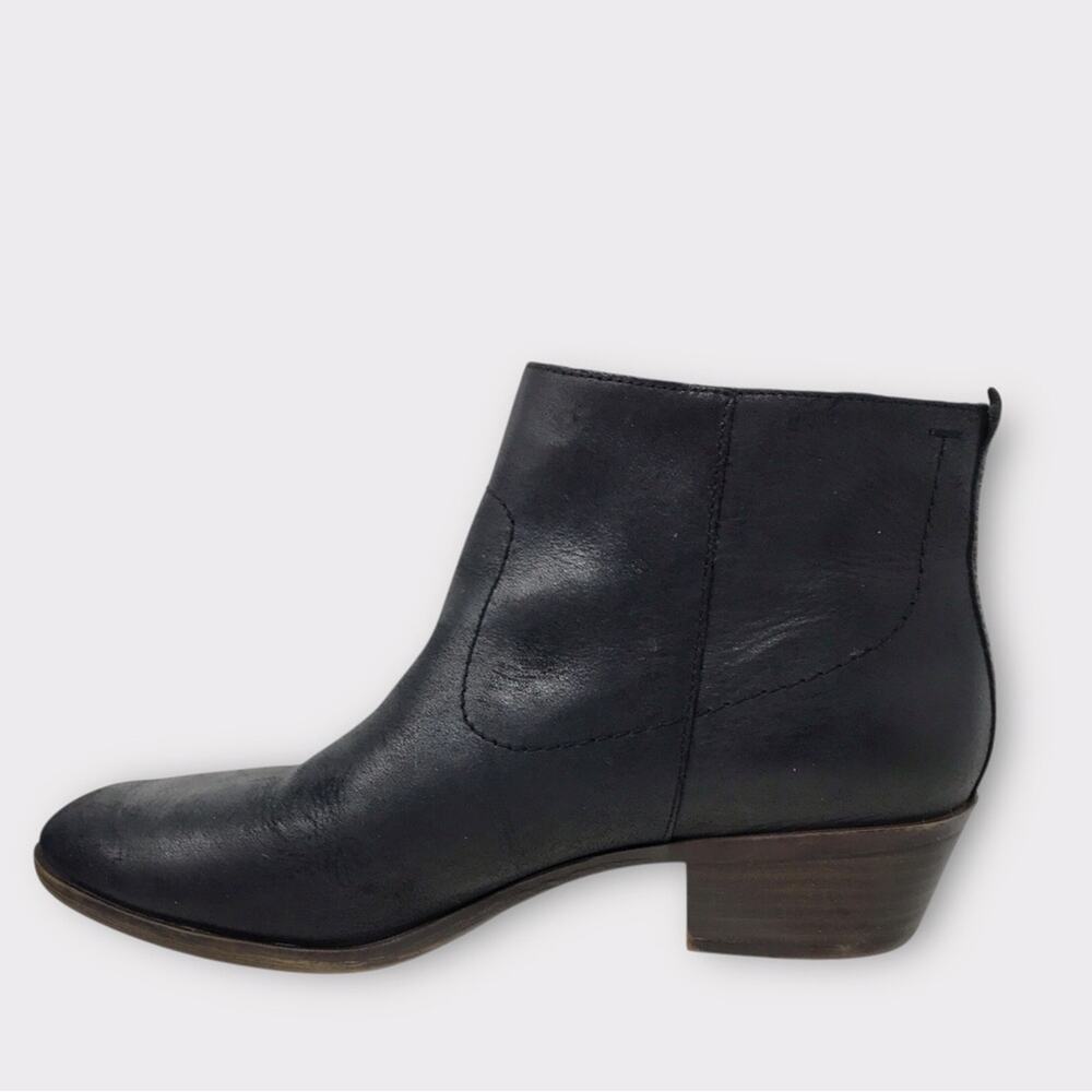 Lucky Brand Black Soft Leather Ankle Booties 9M Blandre Style - Picture 4 of 10